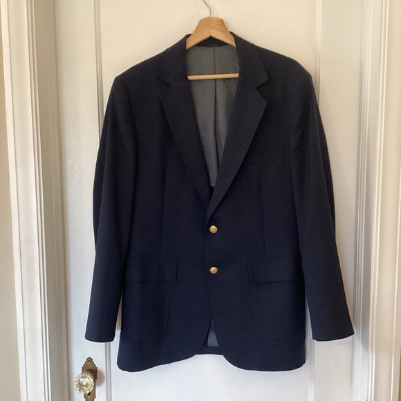Vintage Boston Store Navy Blazer Men’s 41R Brass Buttons Pockets Lightweight - Picture 14 of 14